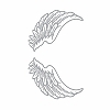 タトゥーシール　天使の羽根・銀(タトゥー)